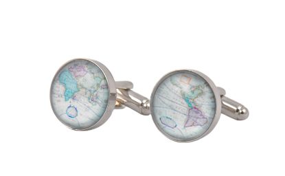 Picture of Retro World Map Cufflinks