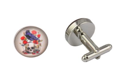 Picture of Skull and Raven Cufflinks